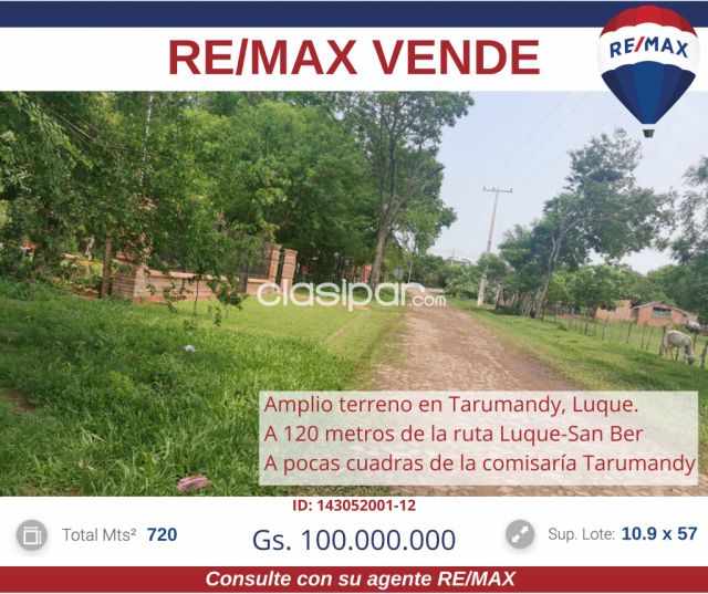 Re Max Vende Terreno De M En Bo Tarumandy Luque