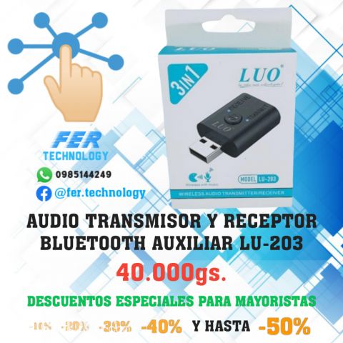 Transmisor Luo Lu-203 3 En 1 Receptor Bluetooth - KONEXT