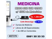 Disco SSD USB con Cursos y Libros de Medicina por Especialidades