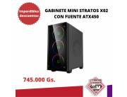 GABINETE MINI STRATOS X02 CON FUENTE ATX450