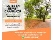 Oferta de terrenos en Ñemby Caaguazú financiado con todo los servicios Posecion inmediata