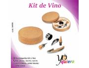 Kit Vino Ecologic con Detalles en Corcho todos personalizados a Laser