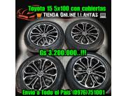 Oferta Llanta nueva Toyota 15 5x100 con cubiertas impecables