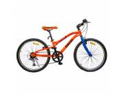 Bicicleta Caloi New Rider aro 24 de 7 velocidades naranja