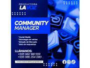 COMMUNITY MANAGER - MANEJO DE REDES SOCIALES - FACEBOOK, INSTAGRAM, TIK TOK