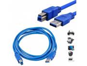 Cable para impresora USB 3.0 1.5 metros azul