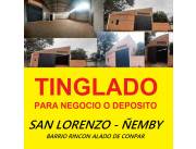Tinglado para deposito en zona hiper luisito de ñemby limite con san lorenzo barrio rincon