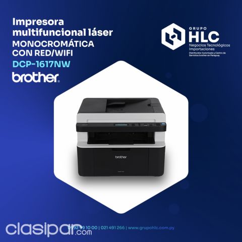 Impresora Láser Brother DCP-1617NW Multifunción Monocromática