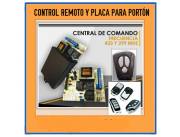 CONTROL REMOTO Y PLACAS PARA PORTONES