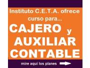 Inicia el curso de…CAJERO + AUXILIAR CONTABLE EN CETA EN LIMPIO (CENTRO)