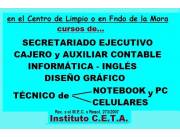 CURSOS de INFORMÁTICA-INGLES-TECNICO DE NOTEBOOK-CELULARES-ETC en LIMPIO