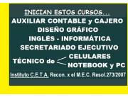 cursos p/TÉCNICO DE CELULARES- DE NOTEBOO-SECRETARIADO-CAJERO-AUXILIAR CONTABLE-INGLES ETC