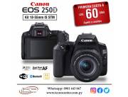 Cámara Canon EOS 250D (SL3) Kit 18-55mm. Adquirila en cuotas!