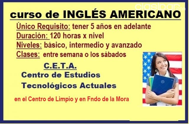 Idiomas - ------------CURSO DE INGLES AMERICANO EN EL CENTRO DE LIMPIO!!!