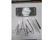 Cajita Metalica con instrumentos quirurjicos