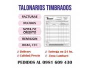 TALONARIOS TIMBRADOS