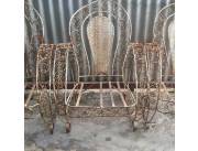 restauracion de hierros antiguos sillones de jardin, molinos, bomba de agua antigua