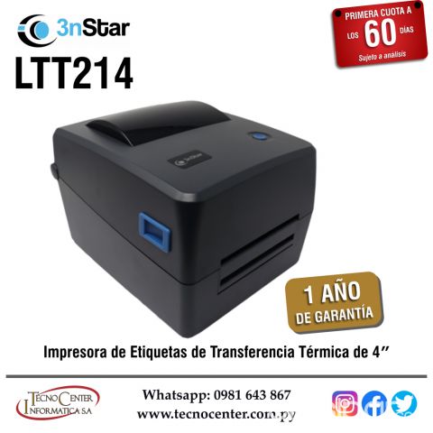 Otros electrónica - Impresora de Transferencia Térmica 3nStar LTT214. Adquirila en cuotas!