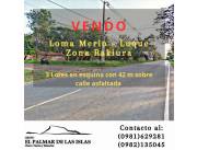 Vendo 3 lotes juntos en esquina en Loma Merlo - Luque - zona Rakiura