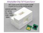 Almohadilla+Chip para impresora Epson WF-C529 C579 C5210 C5290 C5298 C5710 C5790 C5799