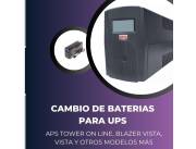 CAMBIO DE BATERIAS PARA UPS APS POWER 1KVA INNOVA TOWER ON LINE 