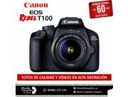 Cámara Canon EOS Rebel T100 Kit 18-55mm. Adquirila en cuotas!
