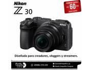 Cámara Nikon Z30 Kit 16-50mm. Adquirila en cuotas!