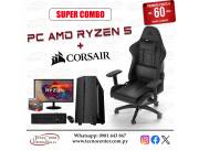 Combo PC de Escritorio AMD Ryzen 5 + Silla Corsair TC100 Relaxed. Adquirilas en cuotas!