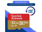 DATA RECOVERY MEM SD 32GB SANDISK EXTREME V3 4K