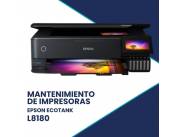 MANTENIMIENTO DE IMPRESORA EPSON L8180 ECO TANK IMP/COP/SCA/USB/WIFI/RED 220V A3