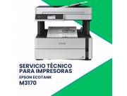 SERVICIO TÉCNICO PARA IMPRESORAS EPSON M3170 ECO TANK USB/WIFI/RJ45/IMP/COPIA/SCAN/FAX