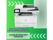 SERVICIO TÉCNICO PARA IMPRESORAS HP LASER 4103FDW PRO MFP