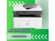 SERVICIO TÉCNICO PARA IMPRESORAS HP LASER 137FNW MULTIFUNCION