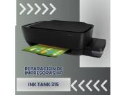 REPARACIÓN DE IMPRESORAS HP INK TANK 315 IMP/COP/SCA/BIVOLT