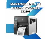 MANTENIMIENTO DE IMPRESORA ZEBRA ZT230T USB/SERIAL