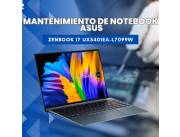 MANTENIMIENTO DE NOTEBOOK ASUS ZENBOOK SILVER I7 UX5401EA-L7099W