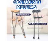 Opciones de muletas disponibles