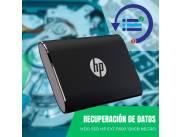 RECUPERACIÓN DE DATOS HDD SSD 120GB HP EXT 6FR73AA-ABC P500 NEGRO