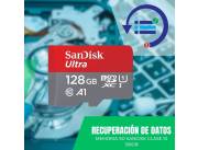RECUPERACIÓN DE DATOS MEM SD 128GB SANDISK 100MBS CLASE 10