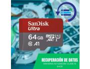 RECUPERACIÓN DE DATOS MEM SD 64GB SANDISK 80MBS CLASE 10