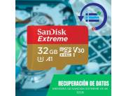 RECUPERACIÓN DE DATOS MEM SD 32GB SANDISK EXTREME 100MB/S U3 V30 4K