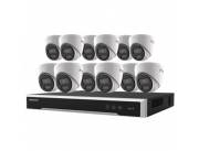 Hikvision EKI-K164T412C 16-Channel 8MP NVR with 4TB HDD & 12 ColorVu 4MP Night Vision Turr