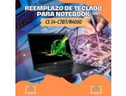 REEMPLAZO DE TECLADO PARA NOTEBOOK ACER CE 34-C7BT/N4000