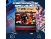 MANTENIMIENTO DE NOTEBOOK ACER CI5 AN515-55-506K