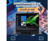 MANTENIMIENTO DE NOTEBOOK ACER CI5 A315-56-56N7