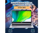 MANTENIMIENTO DE NOTEBOOK ACER CI7 54-76FS