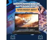 MANTENIMIENTO DE NOTEBOOK ASUS TUF R5 GAMER FX505DT-BQ151T