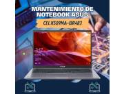 MANTENIMIENTO DE NOTEBOOK ASUS CEL X509MA-BR483