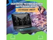 SERVICIO TECNICO PARA NOTEBOOK ASUS CI5 FX506HC-HN017T