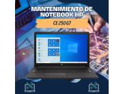 MANTENIMIENTO DE NOTEBOOK HP CE 250 G7